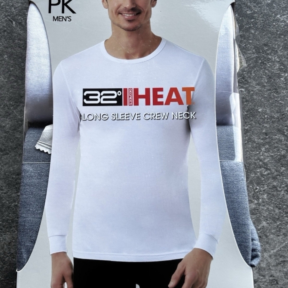*32 DEGREES Heat Men's Base Layer Long Sleeve Crew Neck Tee 2-Pack